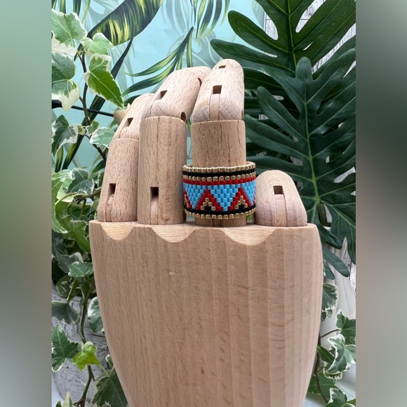 Stylish Miyuki Beaded Adjustable Rings - Boho Chic Statement Rings - Picture 3 of 14